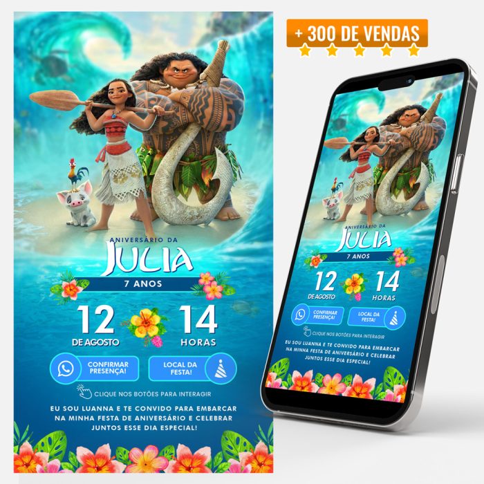 Convite-aniversario-moana-3 Convite digital de aniversario Moana