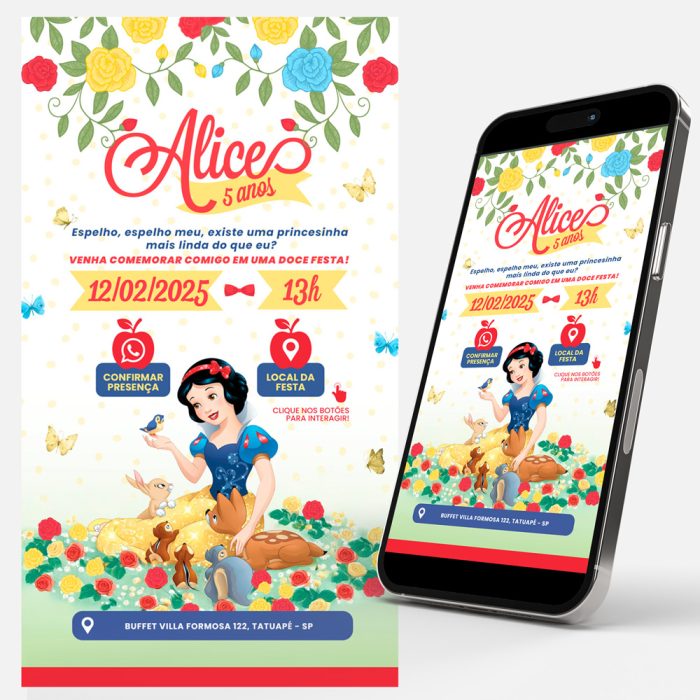 Convite-aniversario-Branca-de-neve-3 Convite aniversario Branca de neve