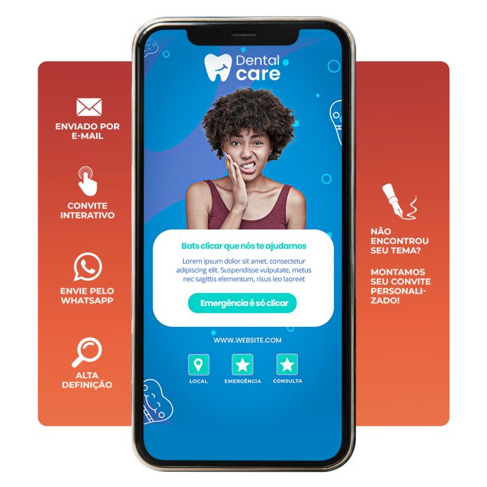 cartão de visita digital/virtual para dentista