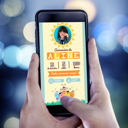 Convite de aniversário Bichkids