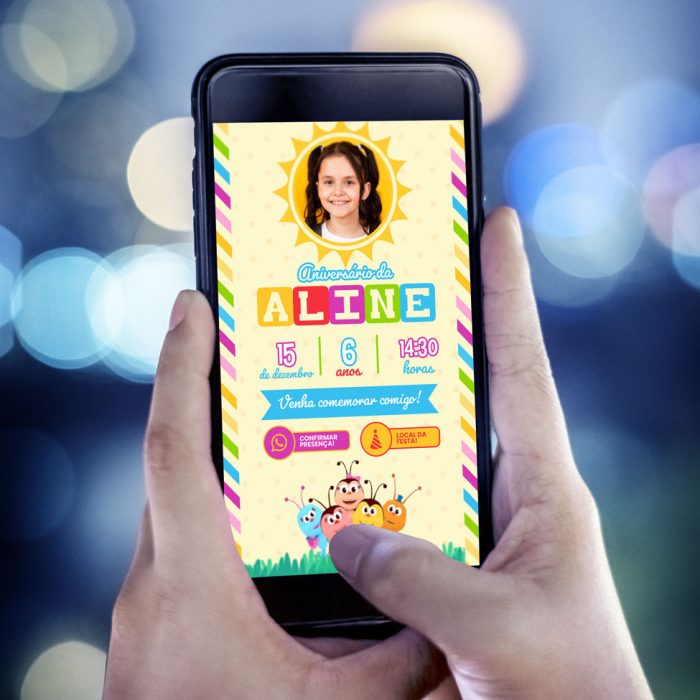 Convite de aniversário Bichkids