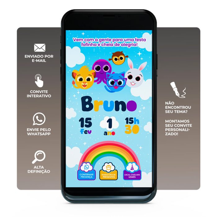 Convite aniversario Bolofofos