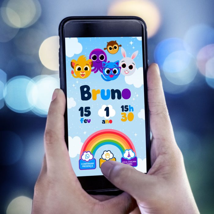 Convite aniversario digital Bolofofos