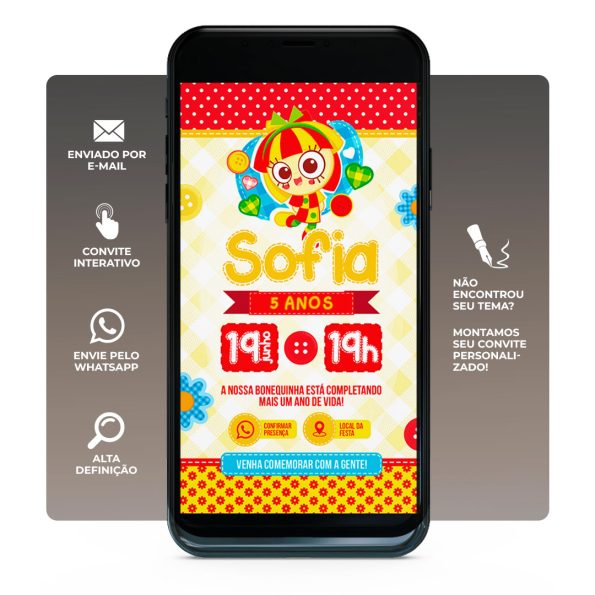 imagem Convite digital de aniversário Emilia