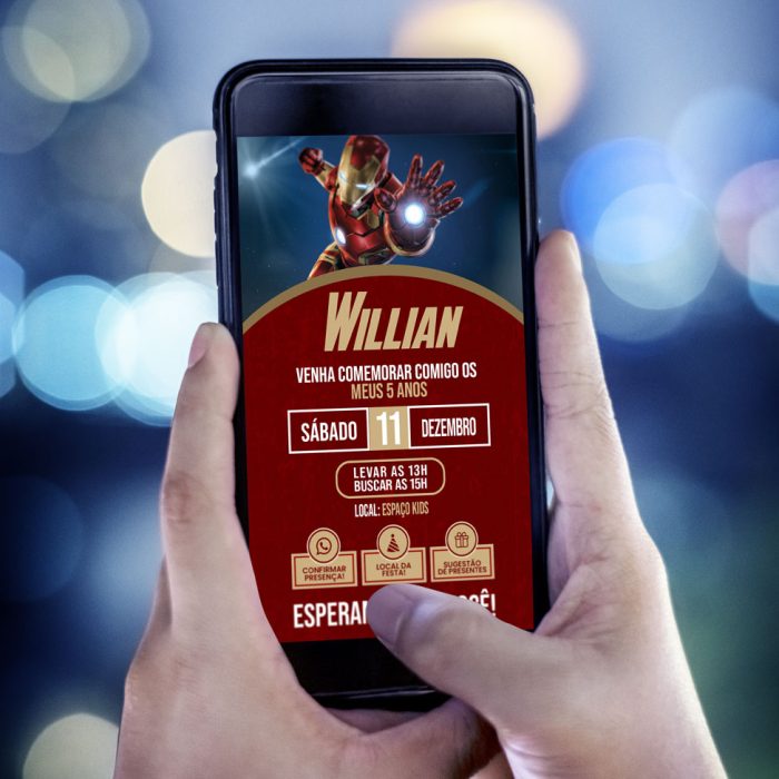 Convite digital Homem de ferro