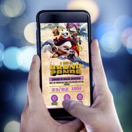 imagem Convite digital de aniversário Kung Fu Panda