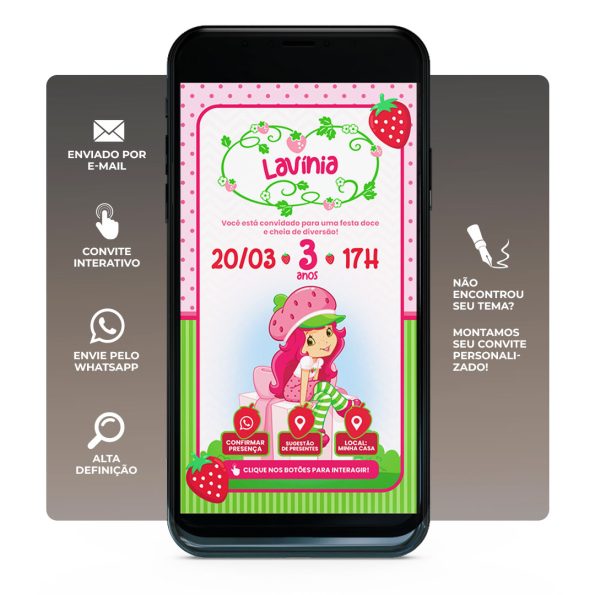 Imagem convite moranguinho