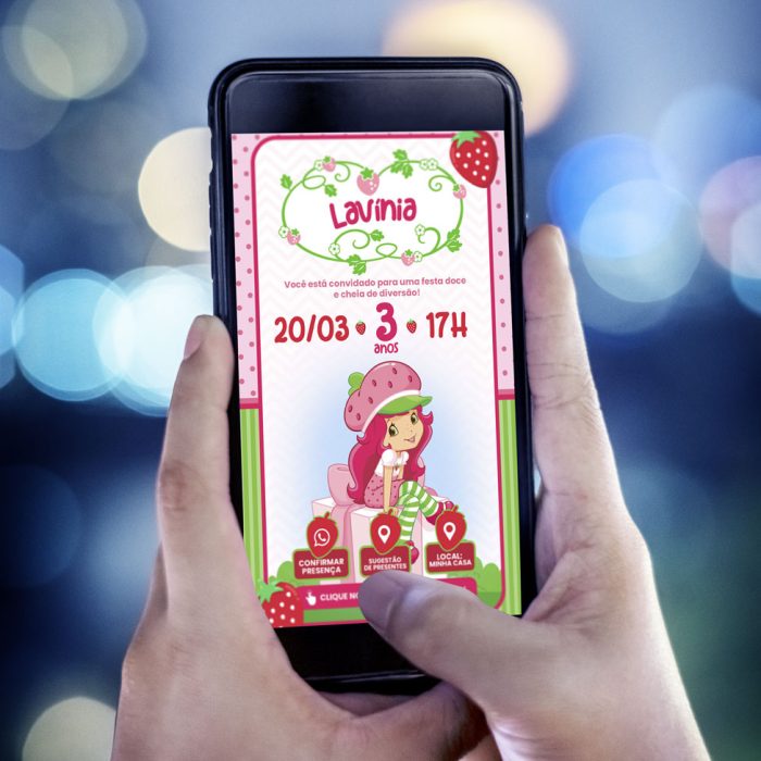 Imagem convite moranguinho