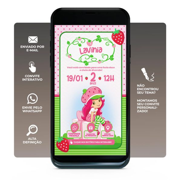 Imagem convite moranguinho