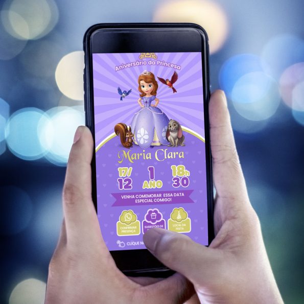 Imagem convite princesinha sofia