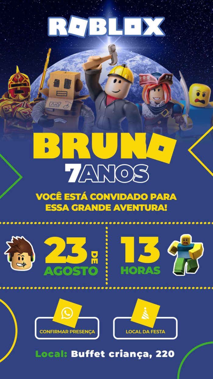 Imagem convite digital roblox