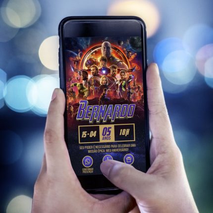 Convite digital Vingadores