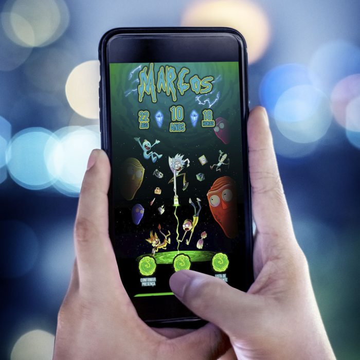 Convite aniversário Rick-and Morty