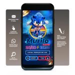 Convite digital de aniversário Sonic