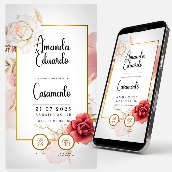 convite-casamento-digital-2 convite de casamento digital tema flores