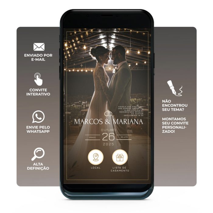 convite casamento digital foto