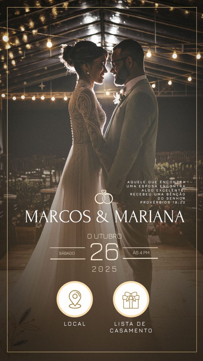 convite casamento digital foto