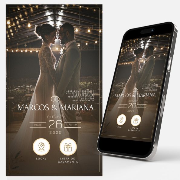 convite casamento digital foto