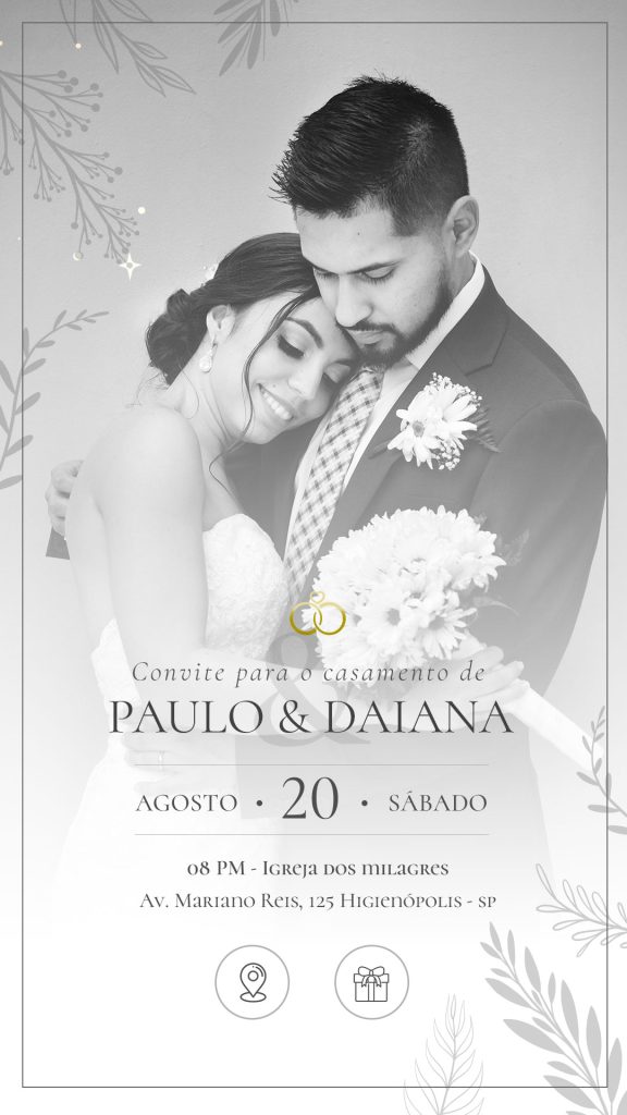 convite casamento digital foto