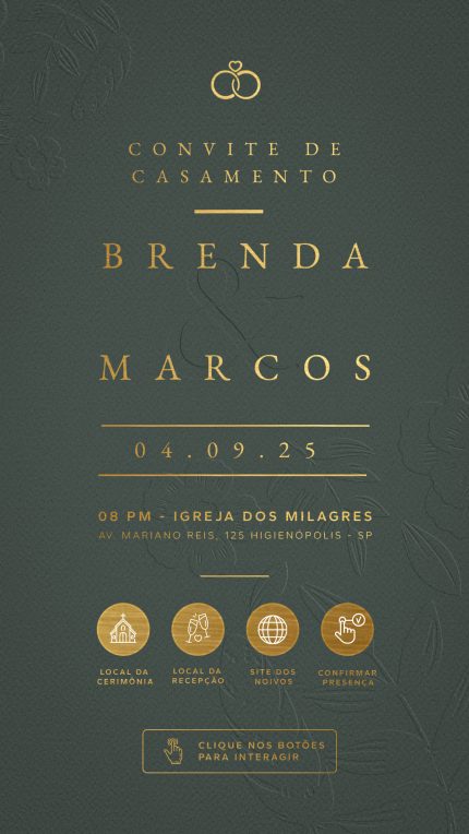convite casamento digital elegante