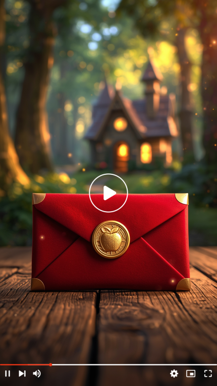 Convite de aniversário animado Branca de Neve